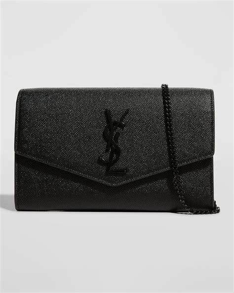 ysl uptown leather wallet|YSL monogram chain wallet.